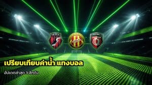 เปรียบเทียบค่าน้ำ แทงบอล
